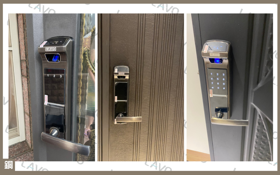 白古銅電子鎖實際安裝 白古銅電子鎖實際安裝